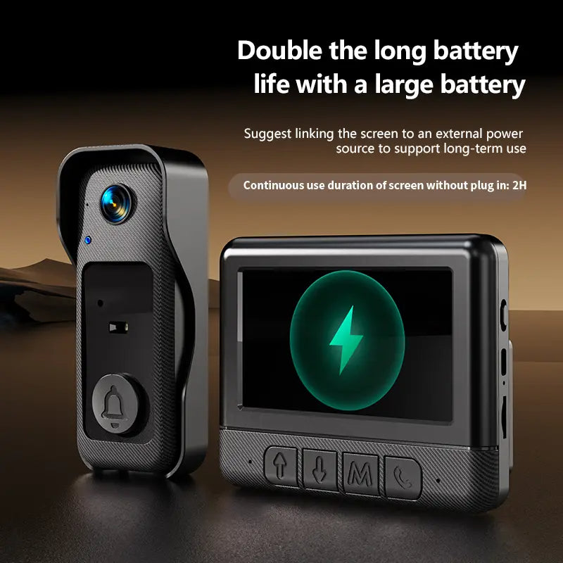 X6 Wireless Smart Video Doorbell Camera with Night Vision and Voice Changer, Privacy-Protected Intercom System, Alarm, Sensors, Waterproof Design