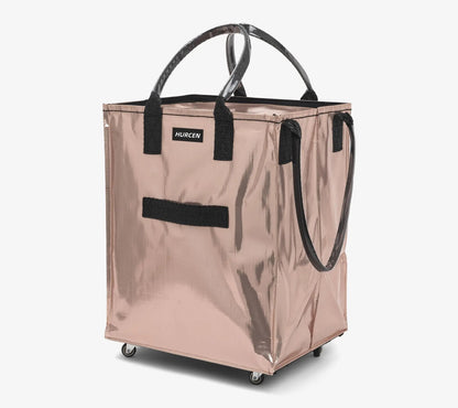 Hot Sale 50% OFF - Rolling Tote Bag with Zip Top & Button Closure