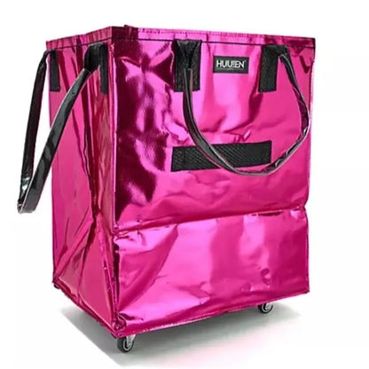 Hot Sale 50% OFF - Rolling Tote Bag with Zip Top & Button Closure