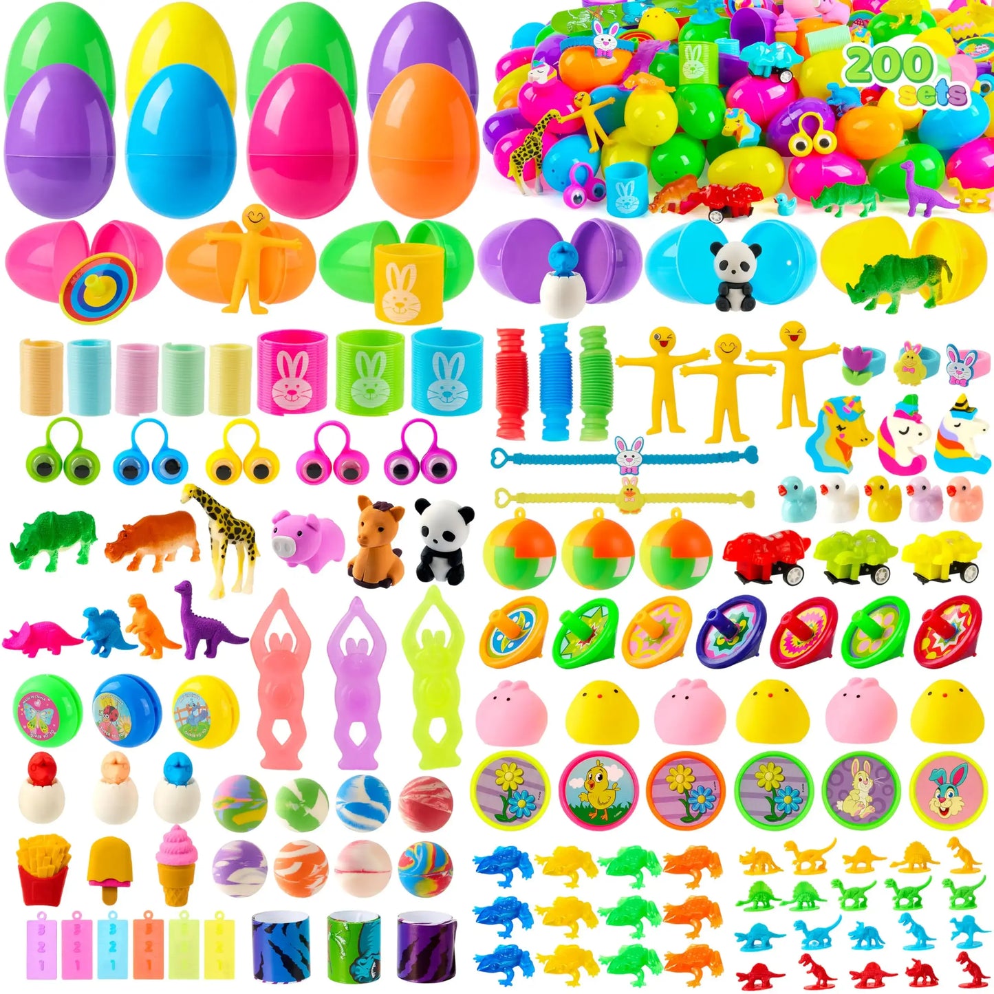 Ultimate Prefilled Easter Eggs with Toys & Stickers