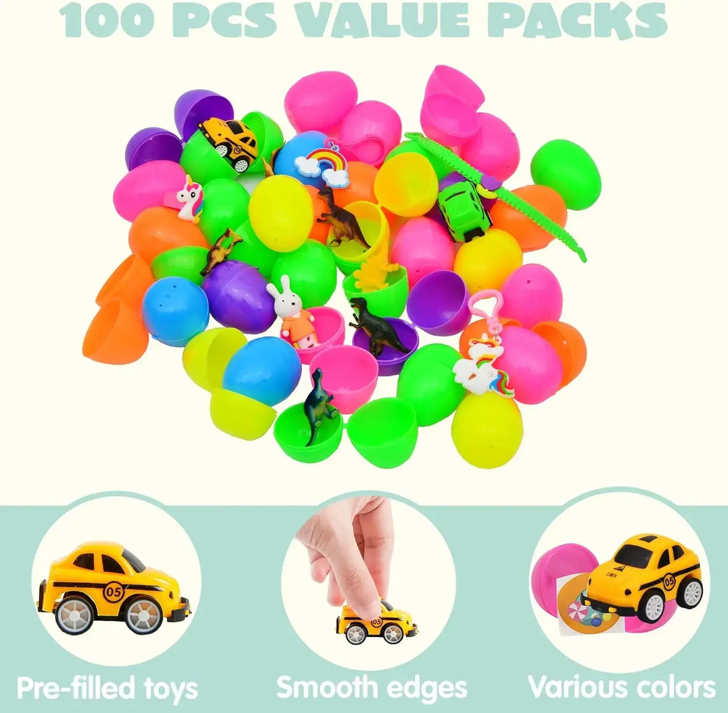 Ultimate Prefilled Easter Eggs with Toys & Stickers