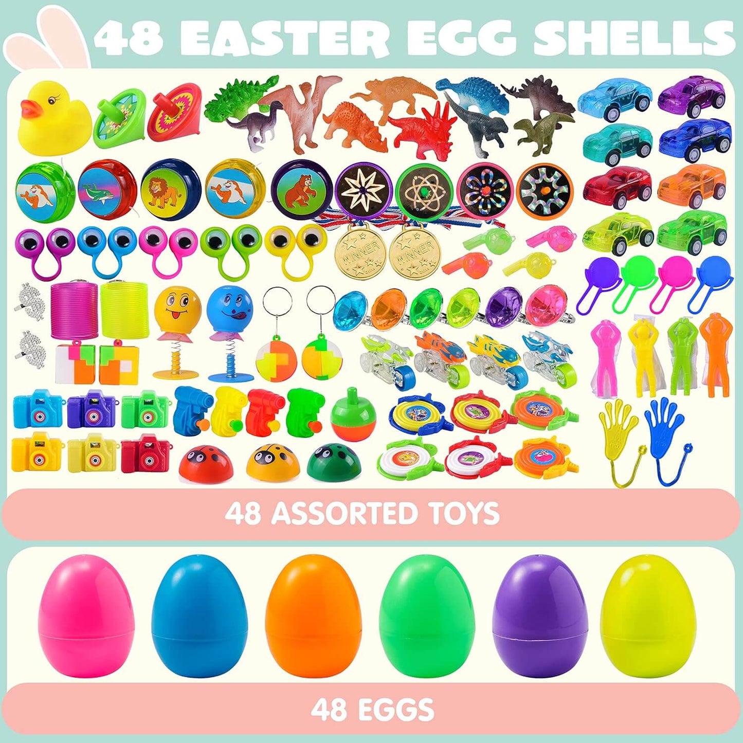 Ultimate Prefilled Easter Eggs with Toys & Stickers